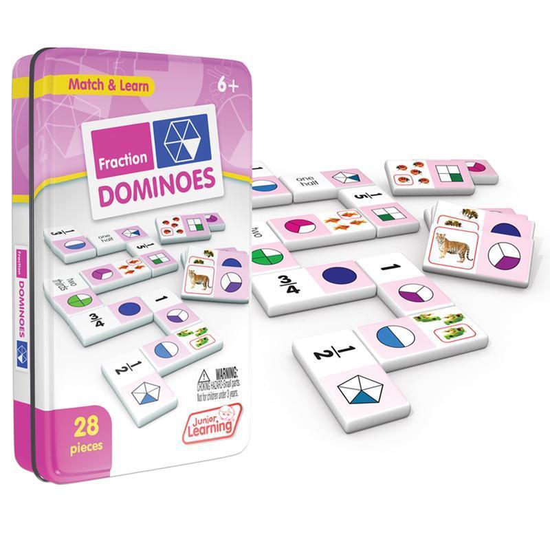 FRACTIONS DOMINOES-Learning Materials-JadeMoghul Inc.