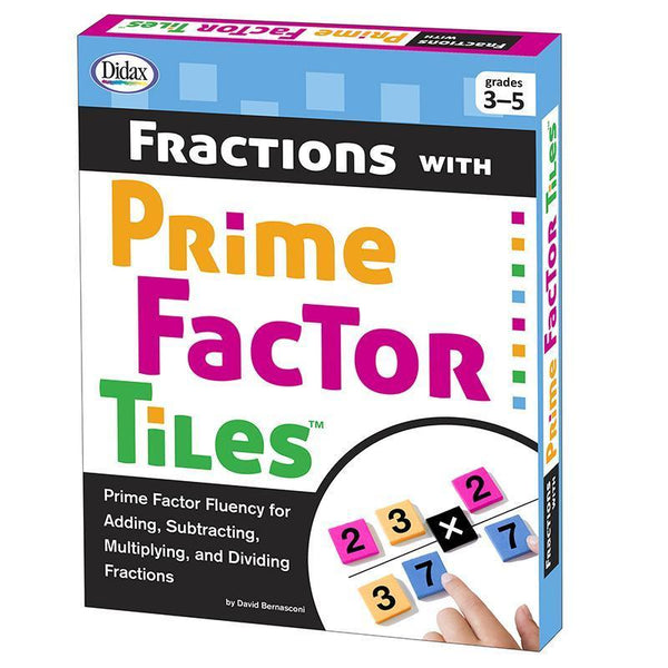 FRACTIONS WITH PRIME FACTOR TILES-Learning Materials-JadeMoghul Inc.