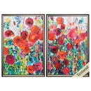 Frames Acrylic Picture Frames - 17" X 25" Brown Frame Vivid Poppy Collage (Set of 2) HomeRoots