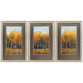 Frames Big Picture Frames - 23" X 36" Champagne Gold Color Frame Violet Landscape (Set of 3) HomeRoots