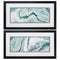 Frames Big Picture Frames - 26" X 14" Dark Wood Toned Frame Deep Blue Sea Panel (Set of 2) HomeRoots