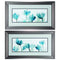 Frames Big Picture Frames - 27" X 15" Gunmetal Gray Frame Whisper Garden (Set of 2) HomeRoots