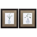 Frames Black Picture Frames 15" X 17" Distressed Black Frame Misty (Set of 2) 5236 HomeRoots