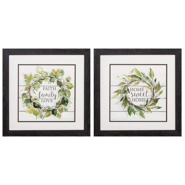 Frames Black Picture Frames - 18" X 18" Distressed Black Frame Faith Home (Set of 2) HomeRoots