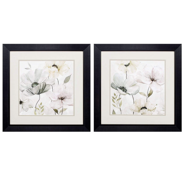 Frames Black Picture Frames - 19" X 19" Black Frame Garden Grays Detail (Set of 2) HomeRoots