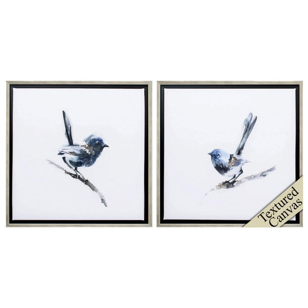 Frames Canvas Frames - 21" X 21" Silver Frame At Attention Waiting (Set of 2) HomeRoots