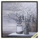 Frames Canvas Frames - 30" X 30" Silver Frame Willow Still Life HomeRoots