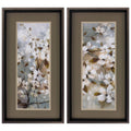 Frames Cheap Picture Frames - 14" X 26" Brushed Silver Frame Blossoms Of Spring (Set of 2) HomeRoots