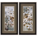 Frames Cheap Picture Frames - 14" X 26" Brushed Silver Frame Blossoms Of Spring (Set of 2) HomeRoots