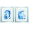 Frames Cheap Picture Frames - 20" X 23" Silver Frame Blue Swirl (Set of 2) HomeRoots