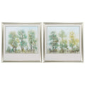 Frames Cheap Picture Frames - 30" X 30" Brushed Silver Frame Muted Trees (Set of 2) HomeRoots