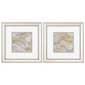 Frames Christmas Picture Frame - 12" X 12" Champagne Gold Color Frame Agate Allure (Set of 2) HomeRoots
