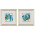 Frames Christmas Picture Frame - 12" X 12" Champagne Gold Color Frame Blue Infusion (Set of 2) HomeRoots