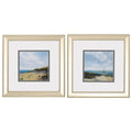 Frames Christmas Picture Frame - 12" X 12" Champagne Gold Color Frame Shoreline Marshes (Set of 2) HomeRoots