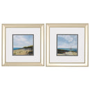 Frames Christmas Picture Frame - 12" X 12" Champagne Gold Color Frame Shoreline Marshes (Set of 2) HomeRoots