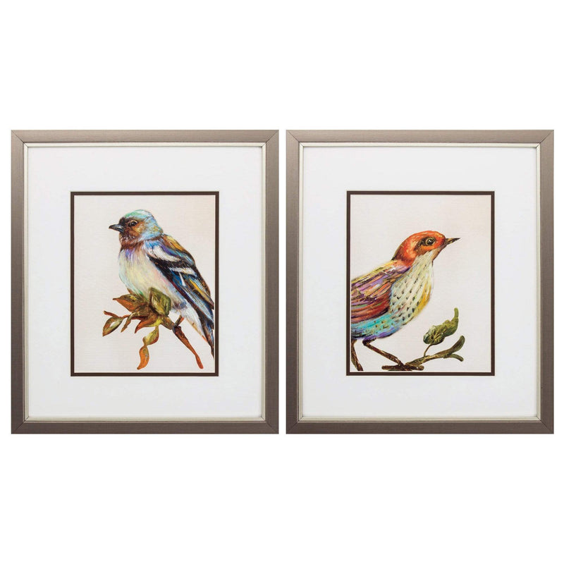 Frames Christmas Picture Frame 14" X 16" Metallic Bronze Frame Eco Bird (Set of 2) 5237 HomeRoots