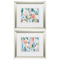 Frames Collage Picture Frames - 18" X 16" Brushed Silver Frame Meadow Gala (Set of 2) HomeRoots