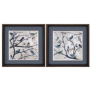 Frames Collage Picture Frames - 18" X 18" Brushed Silver Frame Morning Song (Set of 2) HomeRoots