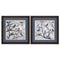 Frames Collage Picture Frames - 18" X 18" Brushed Silver Frame Morning Song (Set of 2) HomeRoots
