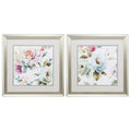 Frames Collage Picture Frames - 19" X 19" Brushed Silver Frame Beautiful Romance (Set of 2) HomeRoots