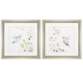 Frames Collage Picture Frames - 19" X 19" Brushed Silver Frame Hummingbird (Set of 2) HomeRoots