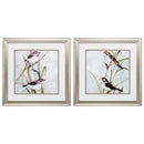 Frames Collage Picture Frames - 19" X 19" Brushed Silver Frame Neutral Spring (Set of 2) HomeRoots