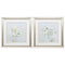 Frames Collage Picture Frames - 19" X 19" Brushed Silver Frame Sweeter Summer (Set of 2) HomeRoots