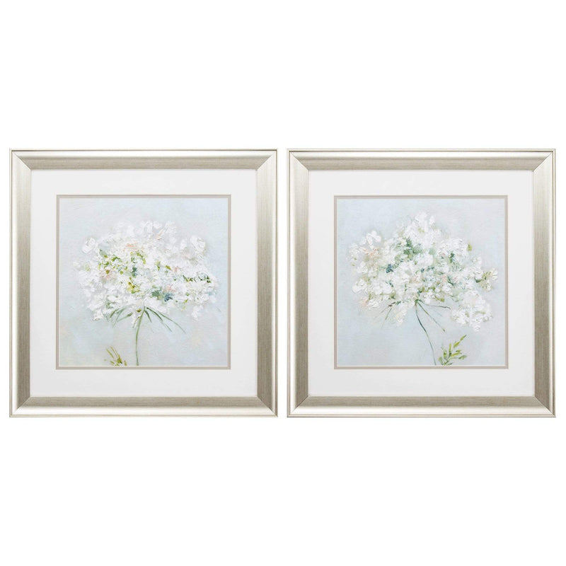 Frames Collage Picture Frames - 19" X 19" Brushed Silver Frame Sweeter Summer (Set of 2) HomeRoots