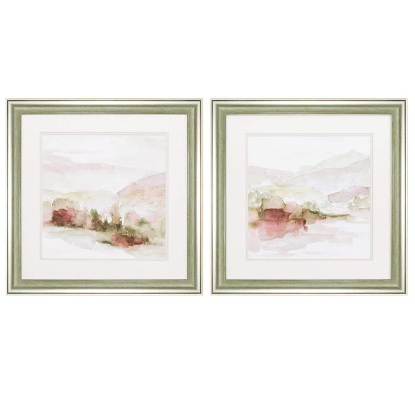 Frames Collage Picture Frames - 19" X 19" Brushed Silver Frame Windscape (Set of 2) HomeRoots