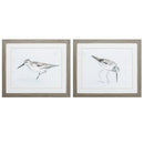 Frames Cute Picture Frames - 27" X 23" Woodtoned Frame Sandpiper Reflection (Set of 2) HomeRoots