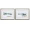 Frames Cute Picture Frames - 31" X 25" Woodtoned Frame Overcast Lake Study (Set of 2) HomeRoots