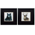 Frames Digital Picture Frame - 11" X 11" Silver Frame Bear Deer (Set of 2) HomeRoots