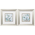 Frames Digital Picture Frame - 13" X 13" Brushed Silver Frame Spring Blush (Set of 2) HomeRoots