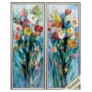 Frames DIY Picture Frame - 14" X 36" Silver Frame Tall Bright Flowers (Set of 2) HomeRoots