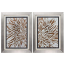 Frames Family Picture Frames - 18" X 24" Silver Frame Barnwood Bloom (Set of 2) HomeRoots