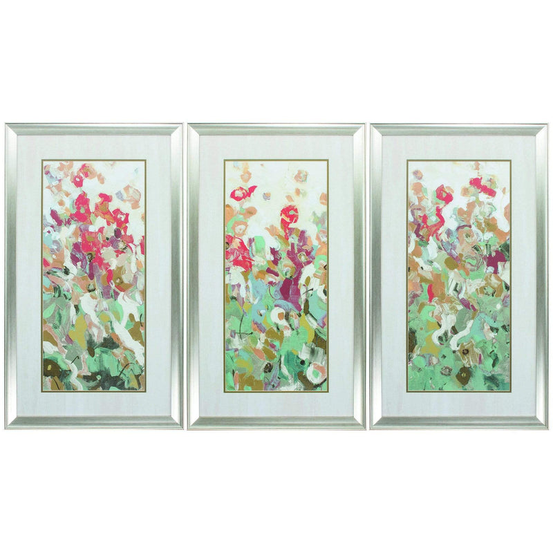 Frames Family Picture Frames - 21" X 36" Brushed Silver Frame Renew Triptych (Set of 3) HomeRoots