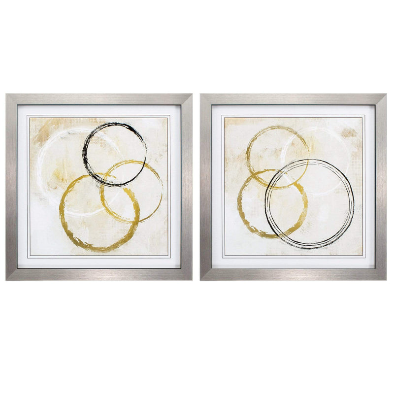 Frames Family Picture Frames - 26" X 26" Silver Frame Connections (Set of 2) HomeRoots