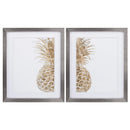 Frames Family Picture Frames - 26" X 32" Silver Frame Pineapple Life (Set of 2) HomeRoots