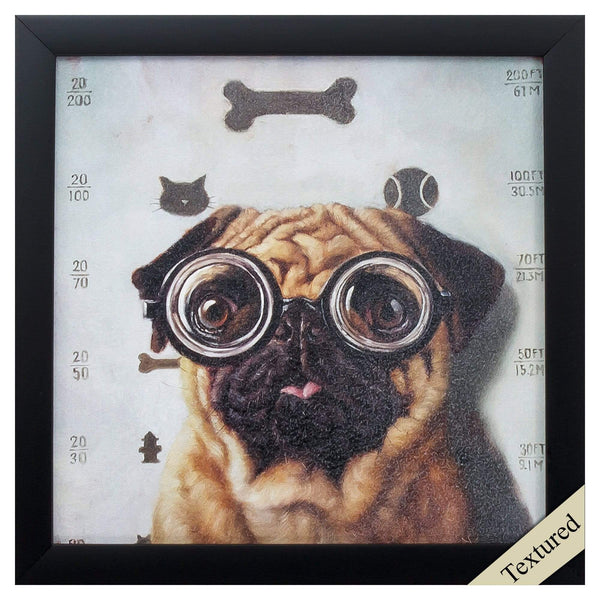 Frames Hanging Picture Frames - 11" X 11" Black Frame Canine Eye Exam HomeRoots