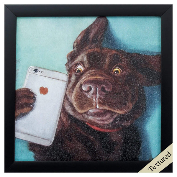 Frames Hanging Picture Frames - 11" X 11" Black Frame Dog Selfie HomeRoots