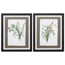 Frames Hanging Picture Frames - 20" X 25" Distressed Black Frame Green Bouquet (Set of 2) HomeRoots