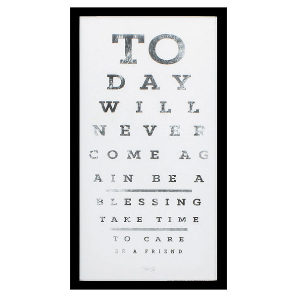 Frames Hobby Lobby Picture Frames - 13" X 25" Silver Frame Eye Chart I HomeRoots