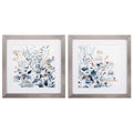 Frames Hobby Lobby Picture Frames - 25" X 25" Silver Frame Indigo & Ochre (Set of 2) HomeRoots