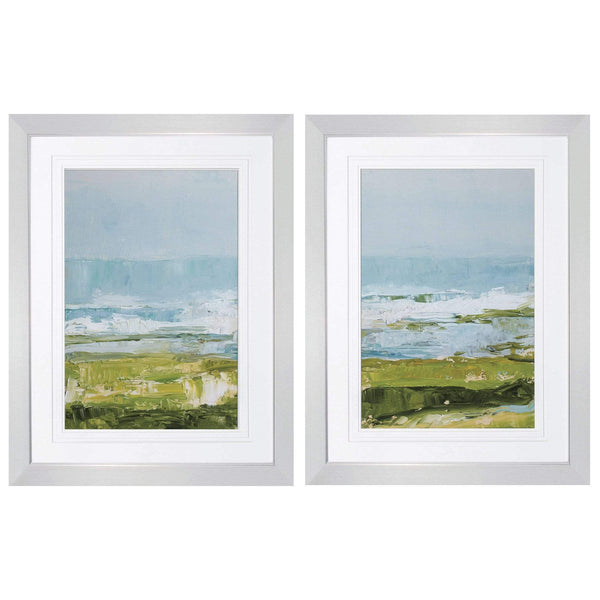 Frames Hobby Lobby Picture Frames - 26" X 34" Silver Frame Coastal Overlook (Set of 2) HomeRoots