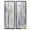 Frames Large Picture Frames - 14" X 36" Silver Frame Wispy Birches (Set of 2) HomeRoots