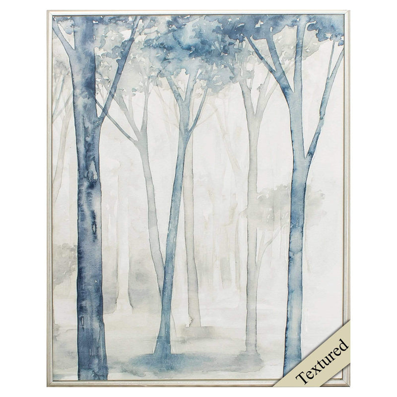 Frames Large Picture Frames - 17" X 21" Brushed Silver Frame Whispering Woodland II HomeRoots