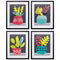 Frames Large Picture Frames - 17" X 21" Silver Frame Clay Pot (Set of 4) HomeRoots