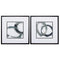 Frames Large Picture Frames - 21" X 21" Silver Frame Circular Reaction (Set of 2) HomeRoots