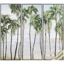 Frames Modern Picture Frames - 12" X 34" Woodtoned Frame Palm Breeze (Set of 3) HomeRoots