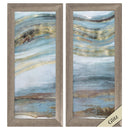 Frames Modern Picture Frames - 16" X 36" Champagne Color Frame Gold Swirl (Set of 2) HomeRoots